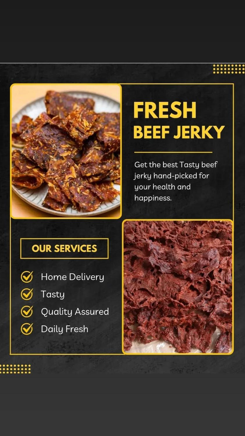 Fresh beef jerky and our services